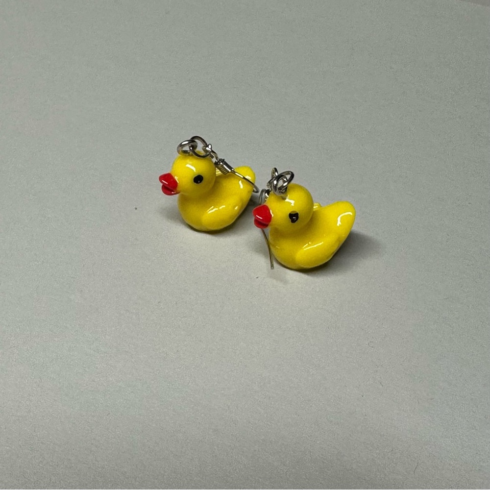 Little Rubber Duck Dangly Earrings